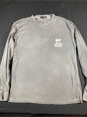 Men's Long Sleeve Crew Tee - Washed Gray